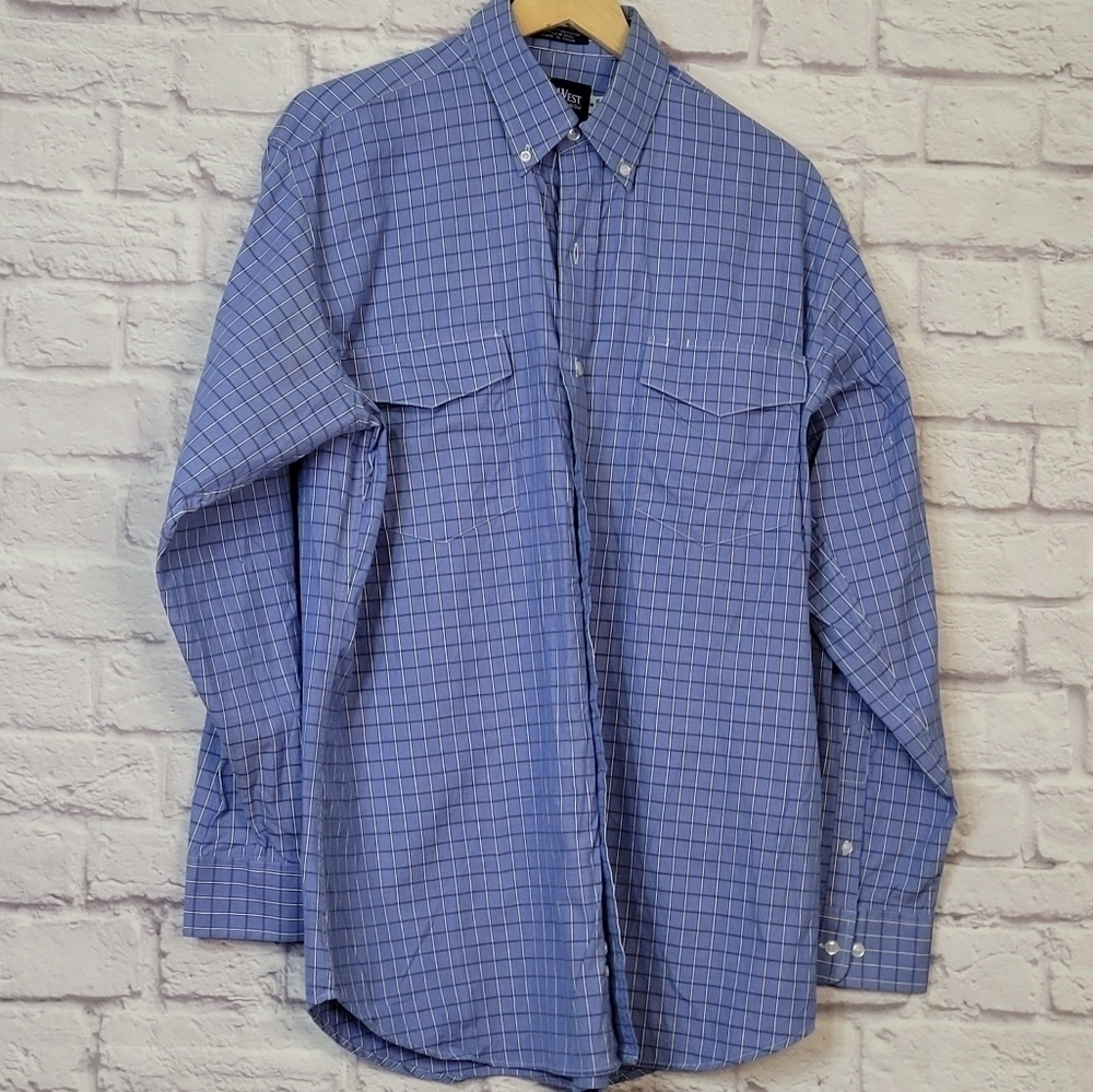 GOLDEN WEST By Panhandle Button Up Western Shirt 16 34/35 Large